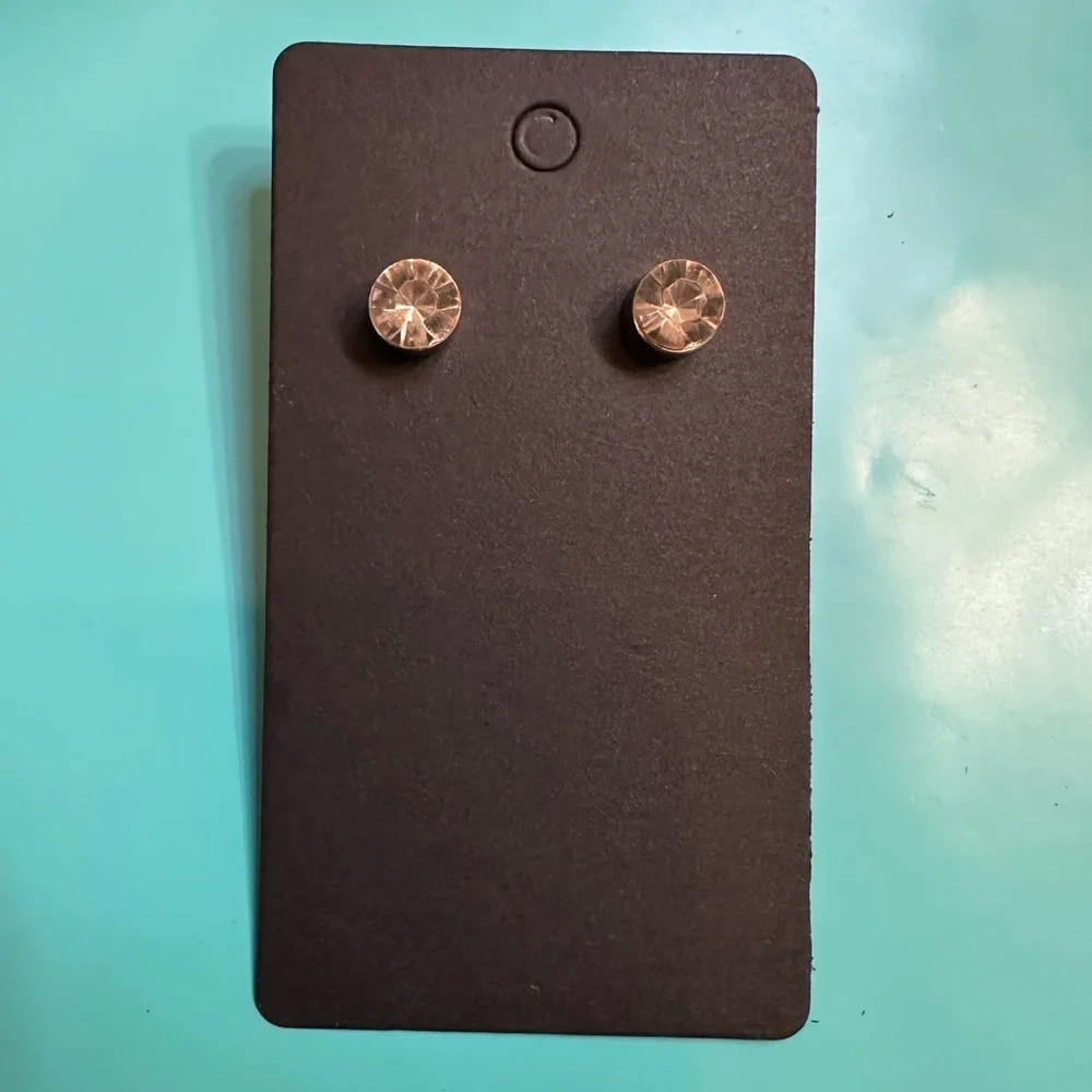 Champagne Rhinestone Stud Earrings